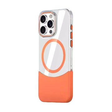 iPhone 16 Pro 殼 【穿山盾】iPhone 16 Pro 清爽撞色 高透拼接磁吸保護殼