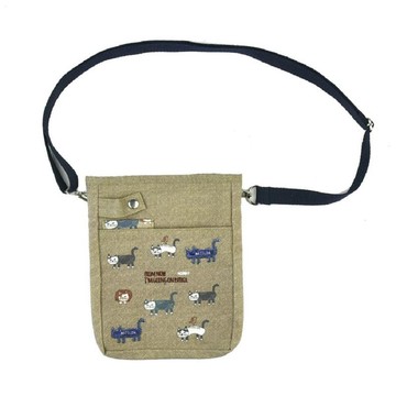 Kusuguru Japan 多功能收納包 手機包 肩背斜背兩用隨身包-卡其綠