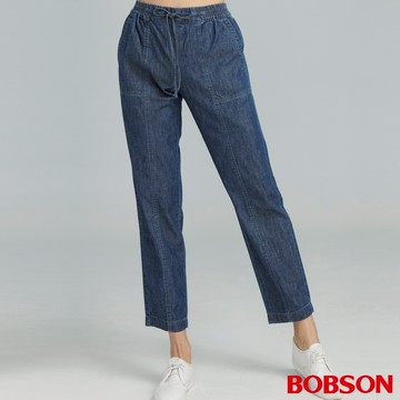 BOBSON 女款中腰有機棉休閒褲     (8199-53)