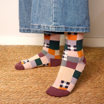 Mumble 襪子 (拼接 / 桃)