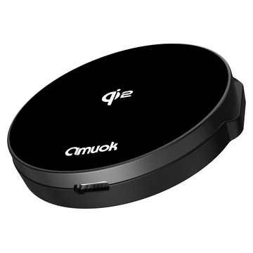 amuok 艾默克 極簡mini Qi2 磁吸無線充電器 支架款 原廠保固  黑色  1個