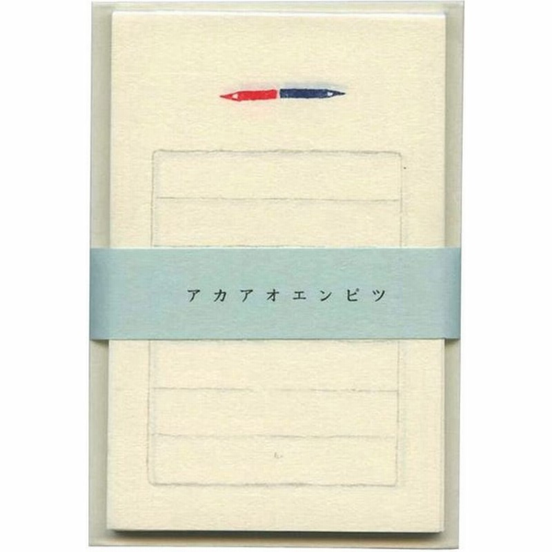 古川紙工 そえぶみ箋 赤青鉛筆 優しい色目の和紙にかわいいイラストが入ったミニレターセット プレゼント 通販 Lineポイント最大0 5 Get Lineショッピング