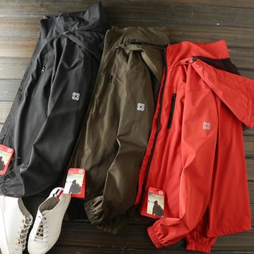 歐美單外貿尾貨！ 秋季男士戶外級防風防水運動休閑連帽夾克外套