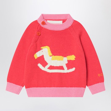 Red cotton Rocking Horse sweater