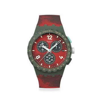 Swatch CRIMSON FOLIAGE 經典手錶/男錶/女錶/瑞士製造 SUSG410 (42mm)【官方旗艦店】