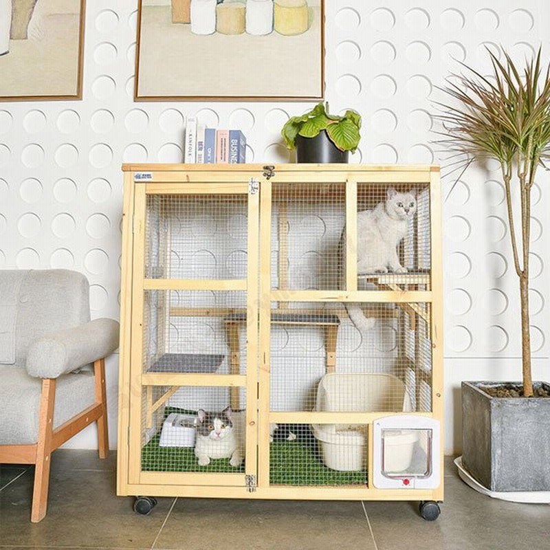 猫ペット 猫ハウス 室内用 豪華別荘 猫かご 丈夫 通気性 猫 お手入れが 
