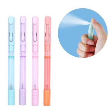 噴霧筆 馬卡龍色 噴霧中性筆 保濕 消毒 原子筆 噴霧瓶 黑色中性筆【DC220】 123便利屋