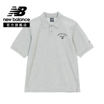 【New Balance】Polo衫短袖上衣_男性_灰色_MT61N0U2GHM