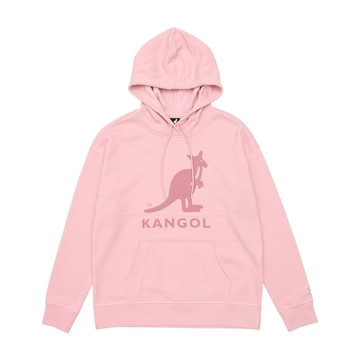 【蛇年最高折233】KANGOL 帽T 粉紅 大LOGO 休閒 上衣 女 6252105041