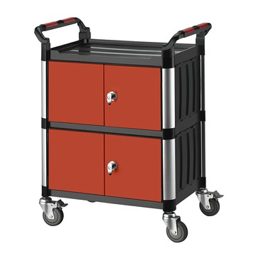 【史代新文具】康德倫 KT-707FBM (組裝) 全方位附2層門三層工具車/工作車/推車