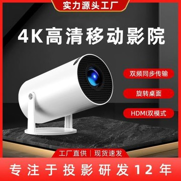 外貿跨境電商家用辦公露營高清便攜式投影機H713方案4K炮筒投影儀