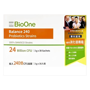BioOne 碧而優 Balance240 順暢機能益生菌 240億 CFU益生菌  30包  3g  1盒