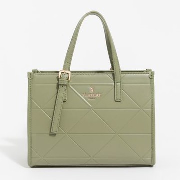 PLAYBOY - 手提包附長背帶  Linear Elegance系列 - 綠色