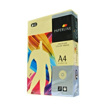 [領劵折50]【史代新文具】PAPER LINE 160 正黃 80P A4 進口 彩色影印紙/多功能紙 (1包500張) 抗漲省荷包