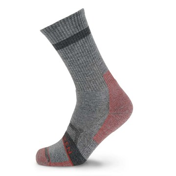 Lorpen 男美麗諾羊毛健行襪 MHMCM 【灰紅】M-L (西班牙製造 羊毛襪)