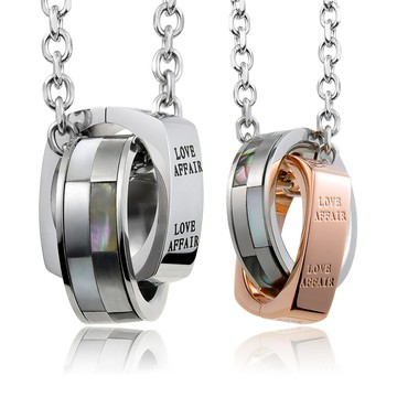 項鍊．最真摯的愛．白鋼．白彩貝