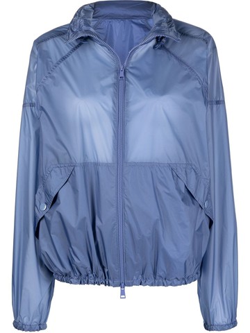 Moncler - zip-front pullover jacket - women - Polyamide - 4 - Blue