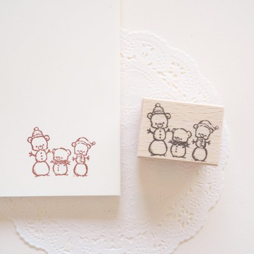 印章 - 泰迪熊雪人