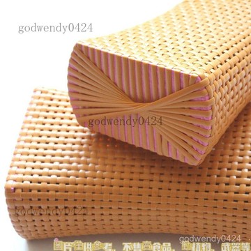 PE仿藤枕頭涼枕頭夏季空心枕仿竹編枕通風鏤空枕頭夏天枕編織枕頭 涼席枕 護頸枕 夏天必備枕頭透氣枕 藤枕仿藤真藤編枕
