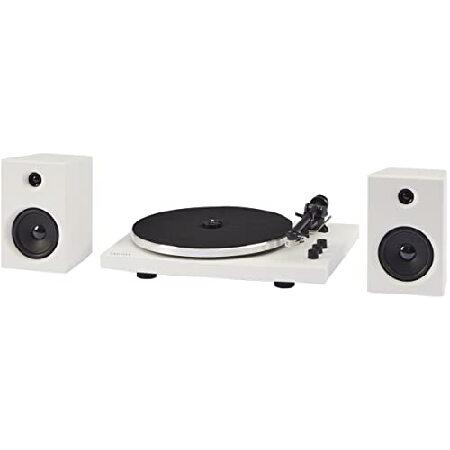 Crosley T150C-WH Modern 2-Speed Bluetooth Turntable System with Variable Weighted Tone Arm and Stereo Speakers, White