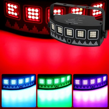 多功能迷你頻閃燈KTV聲控led閃光氛圍燈浪漫旋轉燈燈迪廳爆閃燈包廂節日聚會七彩變色聲控家用蹦迪燈