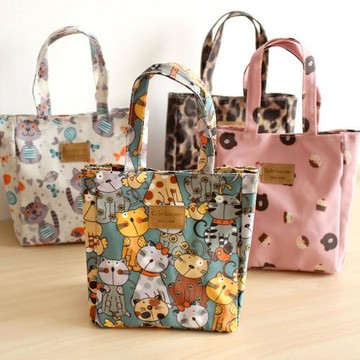 可愛的小貓狗狗小熊圖案 小巧迷你小號手提包 手機鑰匙買菜小拎包