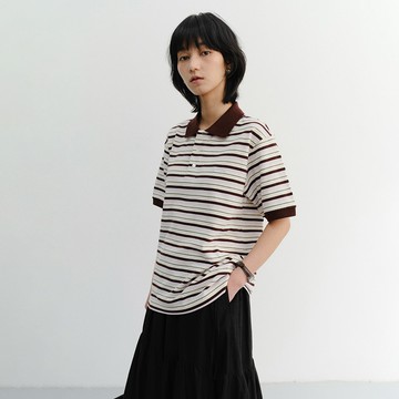 [Dunst] 中性條紋 Polo 衫_UDTS6B121