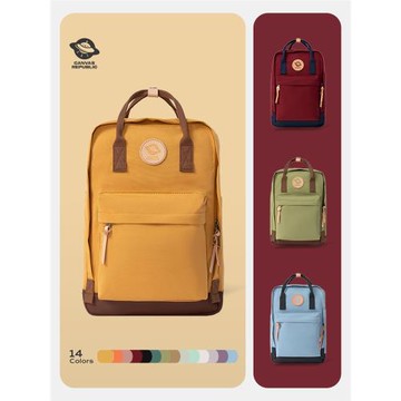 (免運)canvasrepublic帆布共和國雙肩包女電腦包背包戶外旅行包學生書包