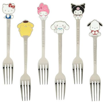 小禮堂 Sanrio 三麗鷗 不鏽鋼造型叉子 (角色款) Kitty 美樂蒂 布丁狗 酷洛米