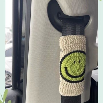 汽車護肩套 安全帶護肩套 好物編織毛絨汽車安全帶護肩女車載可愛車內裝飾防磨潮秋冬暖