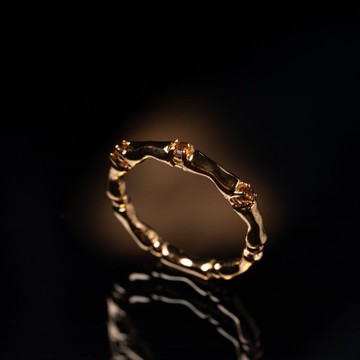 【神話之戒】獅子座 l 黃水晶純銀厚鍍18k真金戒指