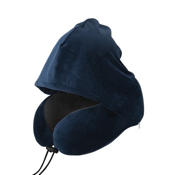 push!旅遊用品可拆洗帶帽u型枕 大帽兜記憶棉護頸枕 戶外旅行飛機脖枕車載u形枕s88