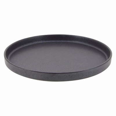 永新陶苑美濃焼 磁器 ルカ 24.5 丸皿 大皿 24.5cm 黒マット 1枚 TOJIKITONYA