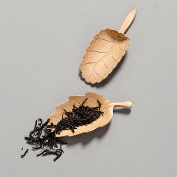 竹制樹葉茶則雕刻禪意茶葉茶鏟茶道功夫茶具茶勺六君子配件茶匙