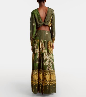 Johanna Ortiz Relatos De Mi Tierra jacquard maxi skirt
