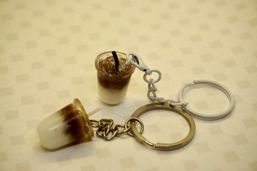 微縮咖啡牛奶 模型/鎖匙扣