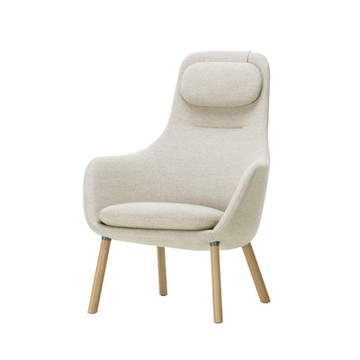 HAL Lounge Chair 休閒扶手好椅（含坐墊 / 淺橡木 / 米白色布料）