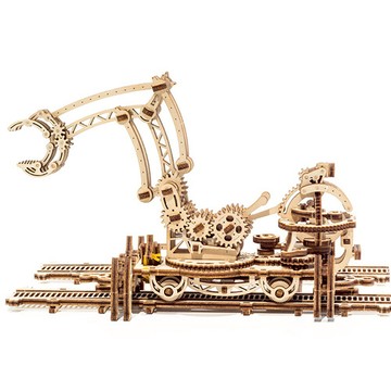 Ugears｜自我推進模型 Rail Manipulator 機械小鎮-鐵道怪手