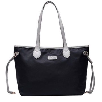 肩背包 U02 簡約經典托特包 大容量尼龍單肩包 手提包 可放A4  2色【現貨】