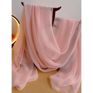 2米純色大絲巾優柔紗絲滑春秋百搭薄圍巾夏季旅游防曬披肩沙灘巾