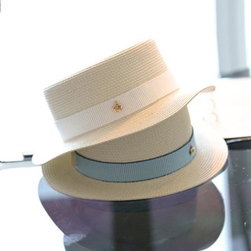 平頂草帽女夏天英倫禮帽女出游海邊防曬遮陽帽沙灘帽子韓版爵士帽