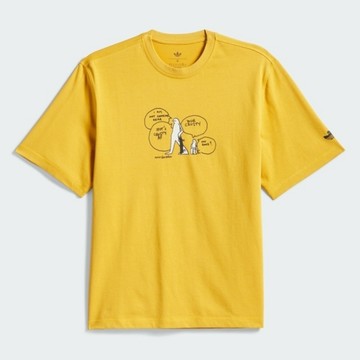 Adidas 愛迪達 Gonz Crusty Tee KE1021 男女 T恤 運動上衣 休閒短袖 黃 亞版 純棉