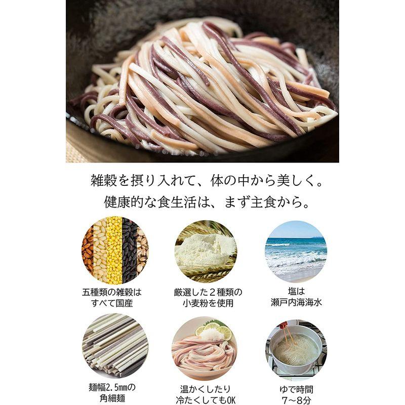 CEREALS NOODLE 雑穀物語 国産 五穀 岡山 乾麺 五種の雑穀うどん (8袋 16人前)