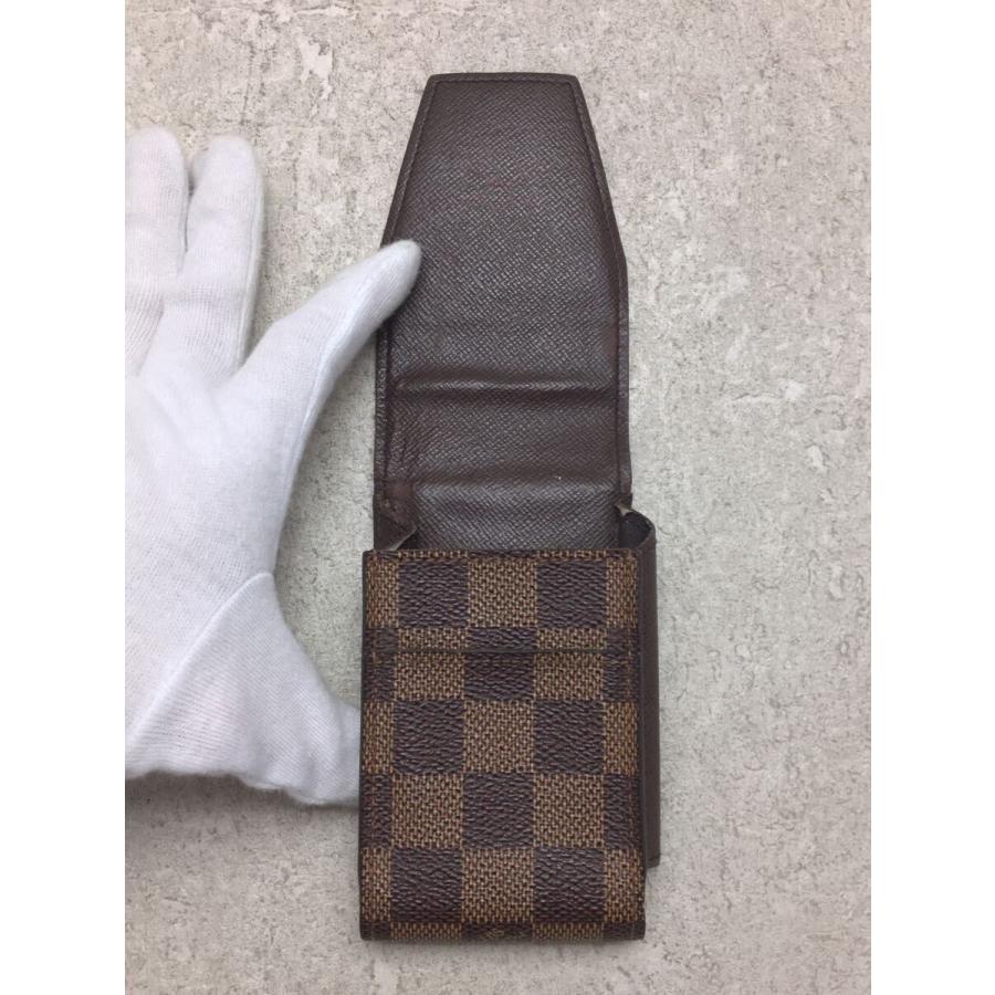 LOUIS VUITTON◆エテュイ・シガレット_ダミエエベヌ PVC BRW N63024