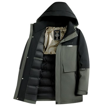 【巴黎精品】現貨+預購 真羽絨90%白鴨絨羽絨外套羽絨衣夾克-保暖戶外三防連帽衝鋒衣男外套2色a1is91