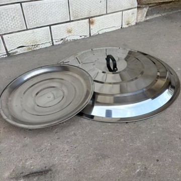 不銹鋼鍋蓋子鐵炒鍋平底鍋加厚特大號平蓋3032 34 3640 46 48cm
