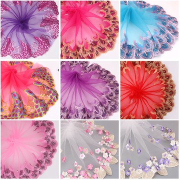 蕾絲花邊網紗刺繡裙擺衣邊床邊手工制作輔料窗簾花邊