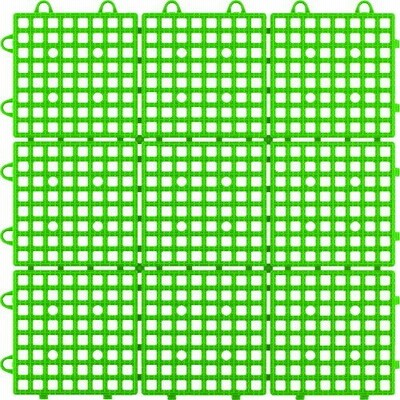 ワタナベ工業 ガレージ 整備マット・シート タイル システムスクエアー 30×30cm グリーン SQ301