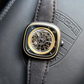 SEVENFRIDAY T2/06 T系列 自動上鍊機械錶 新年開運 送禮推薦-經典黑金/45.6x45mm