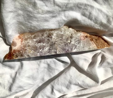 瑪達加斯加 紫櫻花瑪瑙 隨形 爆晶 水晶花 盆景 crystal 擺設